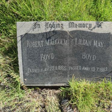 BOYD Robert Malcolm -1965 &amp; Lilian May -1983