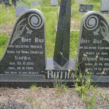 BOTHA Hendrik 1932-1983 &amp; Davida 1933-2009