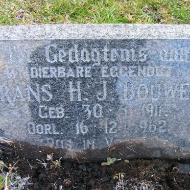 BOUWER Frans H.J. 1911-1962