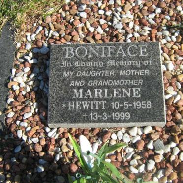 BONIFACE Marlene nee HEWITT 1958-1999