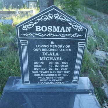 BOSMAN Dlala Michael 1925-2020
