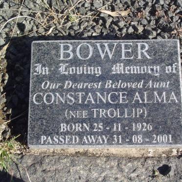 BOWER Constance Alma nee TROLLIP 1926-2001