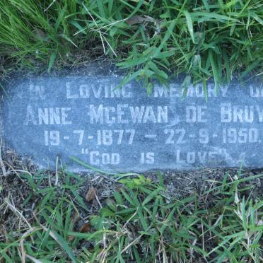 BRUYN Anne McEwan, de 1877-1950