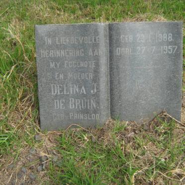 BRUIN Delina J., de nee PRINSLOO 1888-1957