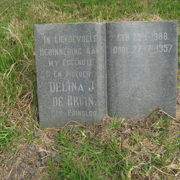 BRUIN Delina J., de nee PRINSLOO 1888-1957