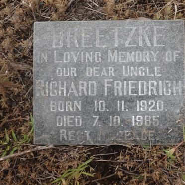BREETZKE Richard Friedrich 1920-1985