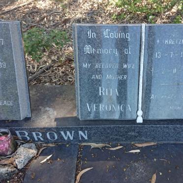 BROWN Rita Veronica nee KRETZMANN 1934-1985