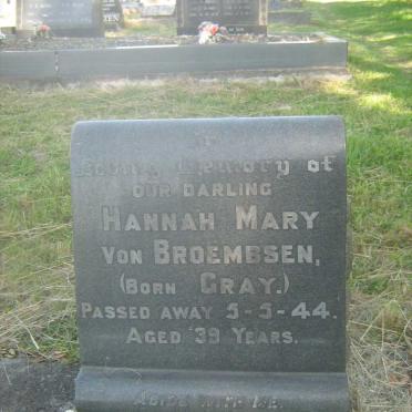 BROEMBSEN Hannah Mary, von nee GRAY -1944