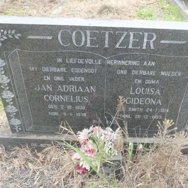 COETZER Jan Adriaan Cornelius 1908-1979 &amp; Louisa Gideona SMITH 1914-1983