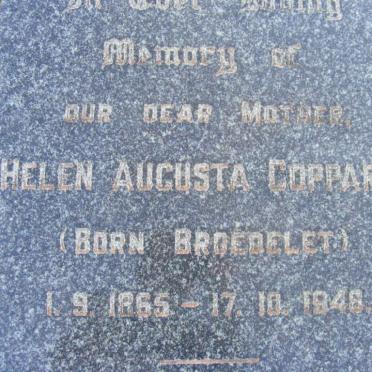 COPPARD Helen Augusta nee BROEDELET 1865-1948