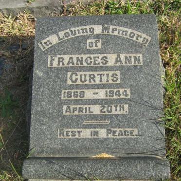 CURTIS Frances Ann 1869-1944