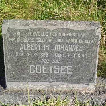 COETSEE Albertus Johannes 1883-1964