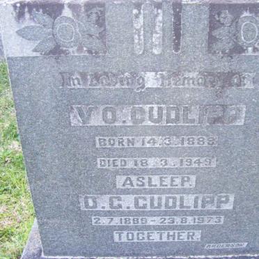 CUDLIPP V. O. 1883-1949 &amp; O. C. 1889-1973