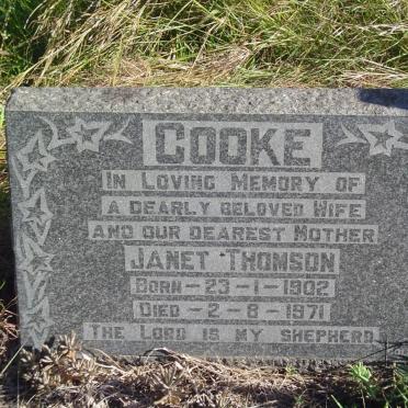 COOKE Janet Thomson 1902-1971