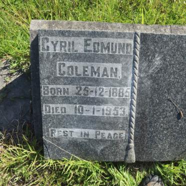 COLEMAN Cyril Edmund 1885-1953