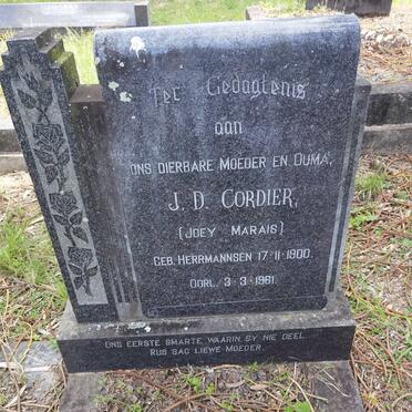 CORDIER J.D. nee HERRMANNSEN 1900-1961