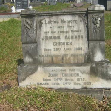 CHIDDICK John 1875-1962 &amp; Johanna Adriana 1880-1937