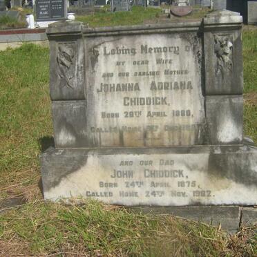 CHIDDICK John 1875-1962 &amp; Johanna Adriana 1880-1937