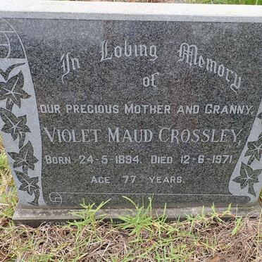 CROSSLEY Violet Maude 1894-1971