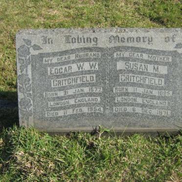 CRITCHFIELD Edgar W.W. 1877-1954 &amp; Susan M. 1885-1971