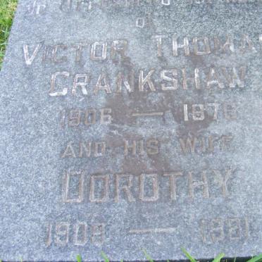 CRANKSHAW Victor Thomas 1906-1976 &amp; Dorothy 1908-1981