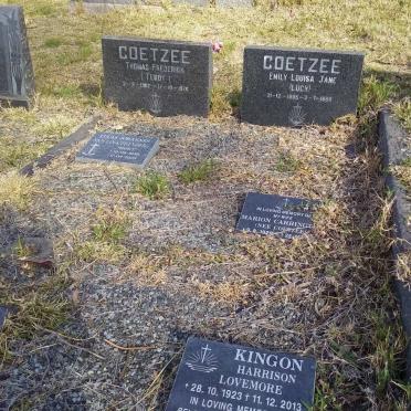 COETZEE Thomas Frederick 1902-1970 &amp; Emily Louisa Jane 1905-1989