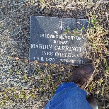 CARRINGTON Marion nee COETZEE 1929-2013