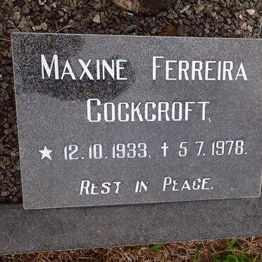 COCKROFT Maxine Ferreira 1933-1978