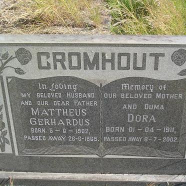 CROMHOUT Mattheus Gerhardus 1902-1965 &amp; Dora 1911-2002