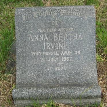 IRVINE Anna Bertha -1957