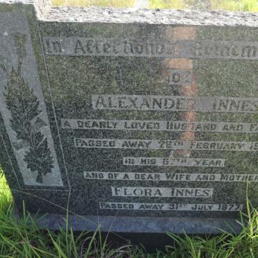 INNES Alexander -1959 &amp; Flora -1977