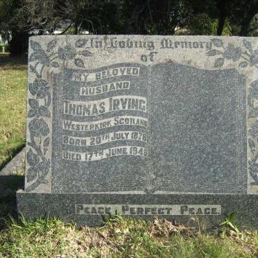 IRVING Thomas 1878-1948