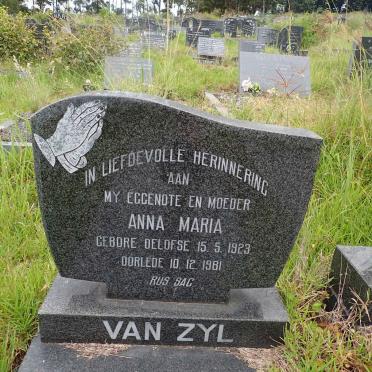 ZYL Frederick Jacobus, van 1924-1982 &amp; Anna Maria OELOFSE 1923-1981