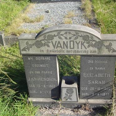 DYK Jan Hendrik, van 1902-1965 &amp; Elizabeth Sarah 1903-1977