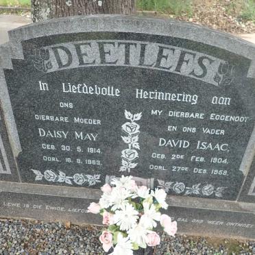 DEETLEFS David Isaac 1904-1958 &amp; Daisy May 1914-1963