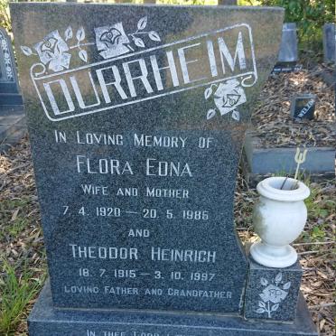 DURRHEIM Theodor Heinrich 1915-1997 &amp; Flora Edna 1920-1985
