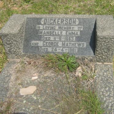 DICKERSON George -1961 &amp; Manselle Emma -1963