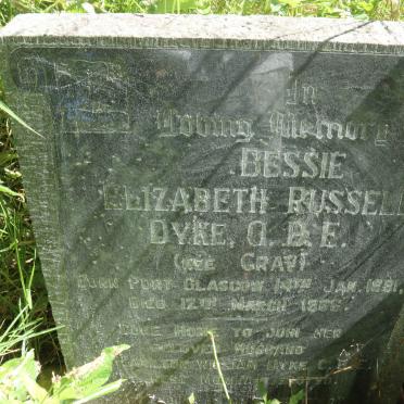 DYKE Elizabeth Russell nee GRAY 1881-1966