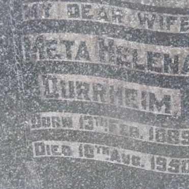 DURRHEIM Meta Helena 1889-1950