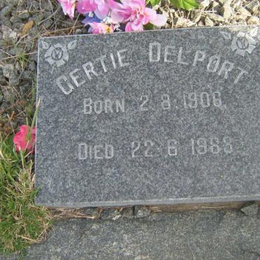 DELPORT Gertie 1906-1983