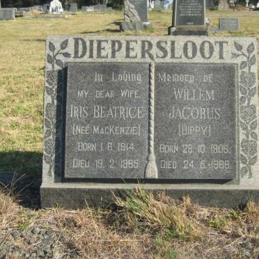 DIEPERSLOOT Willem Jacobus 1906-1966 &amp; Iris Beatrice MacKENZIE 1914-1965