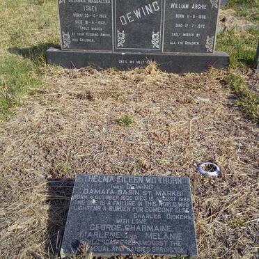 DEWING William Archie 1898-1972 &amp; Susanna Magdalena 1903-1969 :: WITTHUHN Thelma Eileen nee DEWING 1930-1988