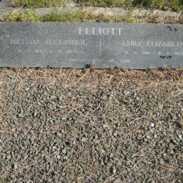 ELLIOTT William Alexander 1871-1927 &amp; Emily Elizabeth 1886-1973