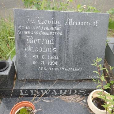 EDWARDS Berend Jacobus 1928-1994
