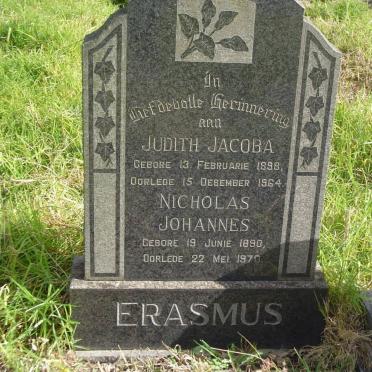 ERASMUS Nicholas Johannes 1890-1970 &amp; Judith Jacoba 1898-1964