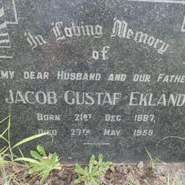 EKLAND Jacob Gustaf 1887-1959