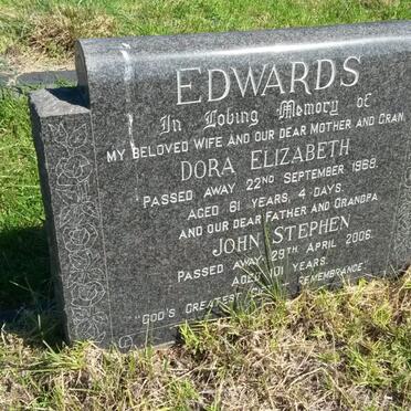 EDWARDS John Stephen -2006 &amp; Dora Elizabeth -1968