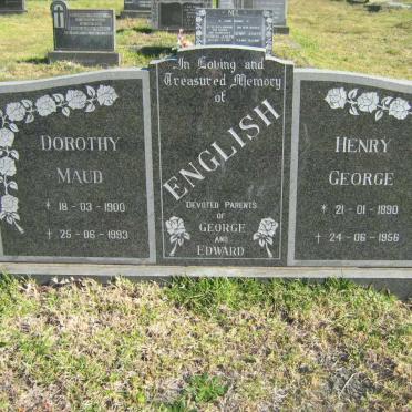 ENGLISH Henry George 1890-1956 &amp; Dorothy Maud 1900-1993