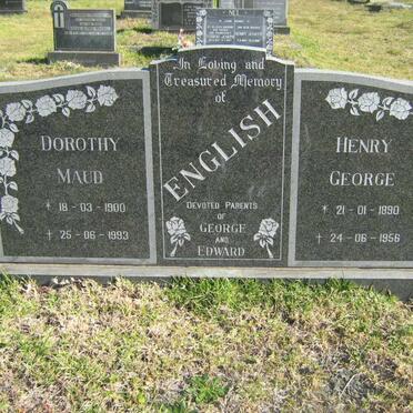 ENGLISH Henry George 1890-1956 &amp; Dorothy Maud 1900-1993