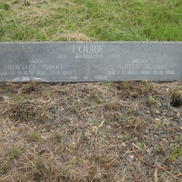 FOURIE Hercules Rudolf 1879-1960 &amp; Aletta Maria 1887-1958